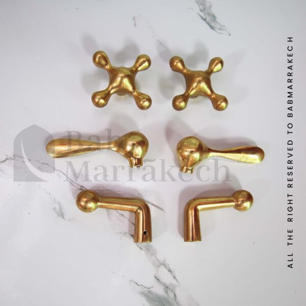 Unlacquered Brass Bridge Kitchen Faucet - Image 8