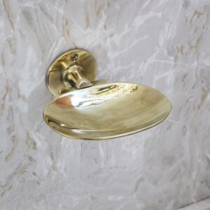 Brass Soap Dish Handmade Solid Unlacquered Wall Mounted Bathroom Soap Holder Durable & Stylish