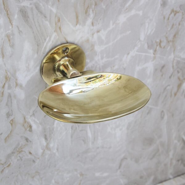 Brass Soap Dish Handmade Solid Unlacquered Wall Mounted Bathroom Soap Holder Durable & Stylish