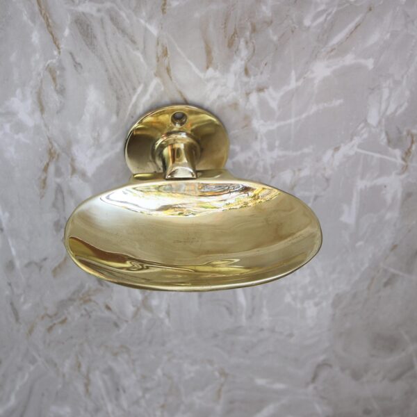 Brass Soap Dish Handmade Solid Unlacquered Wall Mounted Bathroom Soap Holder Durable & Stylish - Image 2