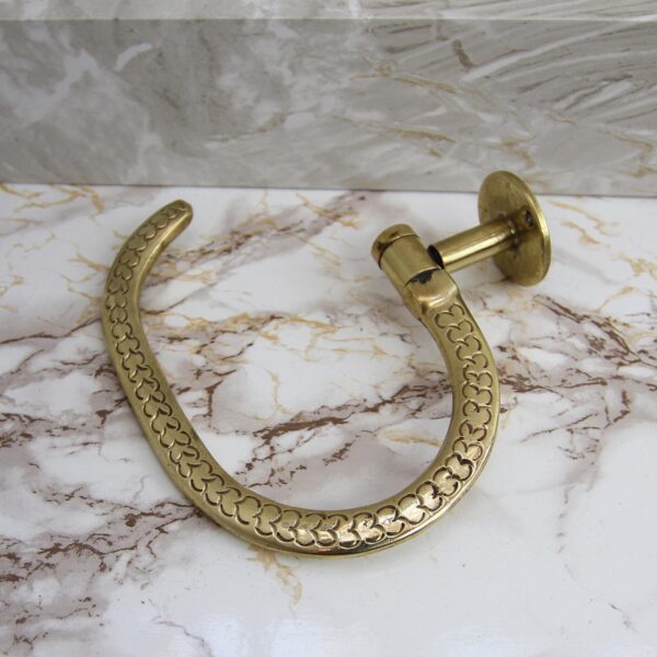 Handcrafted Brass Toilet Paper Holder | Moroccan Style | Decorative Bathroom Accessory | Wall Mount - Image 2