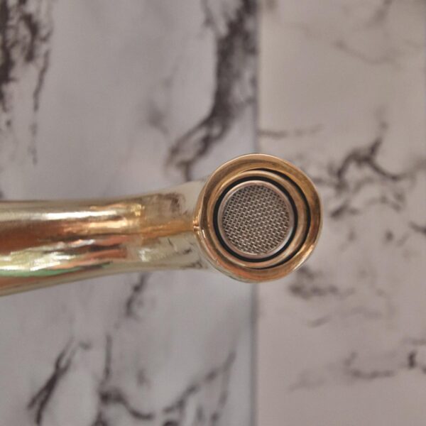 Bathroom Faucet Vintage Brass Single Hole Vanity Tap Unlacquered Solid Brass Antique Style - Image 8