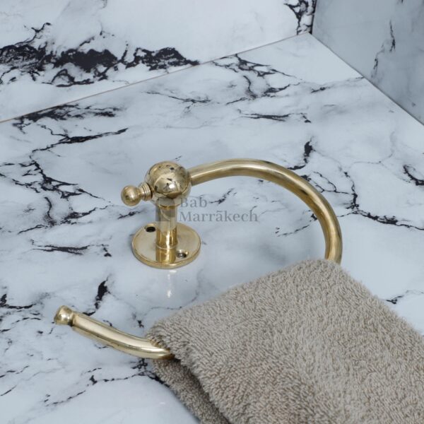 Wavy Brass Toilet Paper Holder - Handmade Modern Bathroom Decor - Brass Toilet Paper Holder with Wavy Wall Mount
