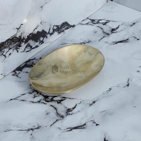 Brass Soap Dish Handmade Unlacquered Solid Brass Oval Soap Holder Durable & Stylish Bathroom Accessory - Image 2