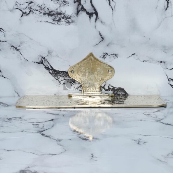 Brass Shelf, Hand-Engraved Unlacquered Brass Shelf – Wall-Mounted Decorative Storage - Image 2