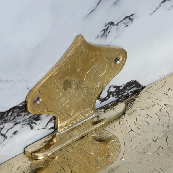 Brass Shelf, Hand-Engraved Unlacquered Brass Shelf – Wall-Mounted Decorative Storage - Image 5
