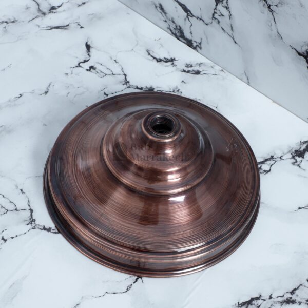 Copper Shower Head – Solid Brass Rain Shower – Rustic Bathroom Fixture – Handmade Outdoor & Indoor Moroccan Copper Shower Head - Image 3