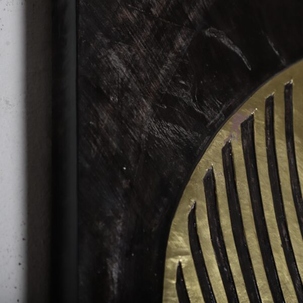 Handmade Brass Leaf Wall Art on Dark Panel – Botanical Metal Wall Decor for Living Room or Entryway – Elegant Artisan Home Accent - Image 5