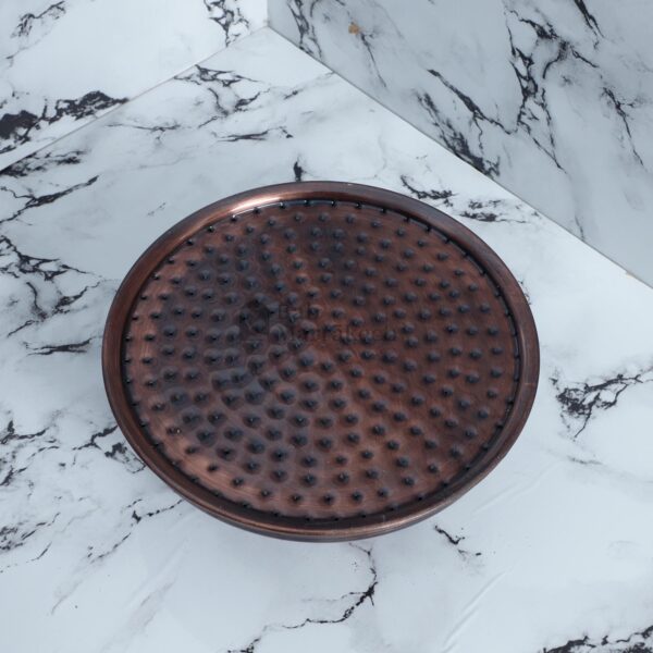 Copper Shower Head – Solid Brass Rain Shower – Rustic Bathroom Fixture – Handmade Outdoor & Indoor Moroccan Copper Shower Head - Image 4